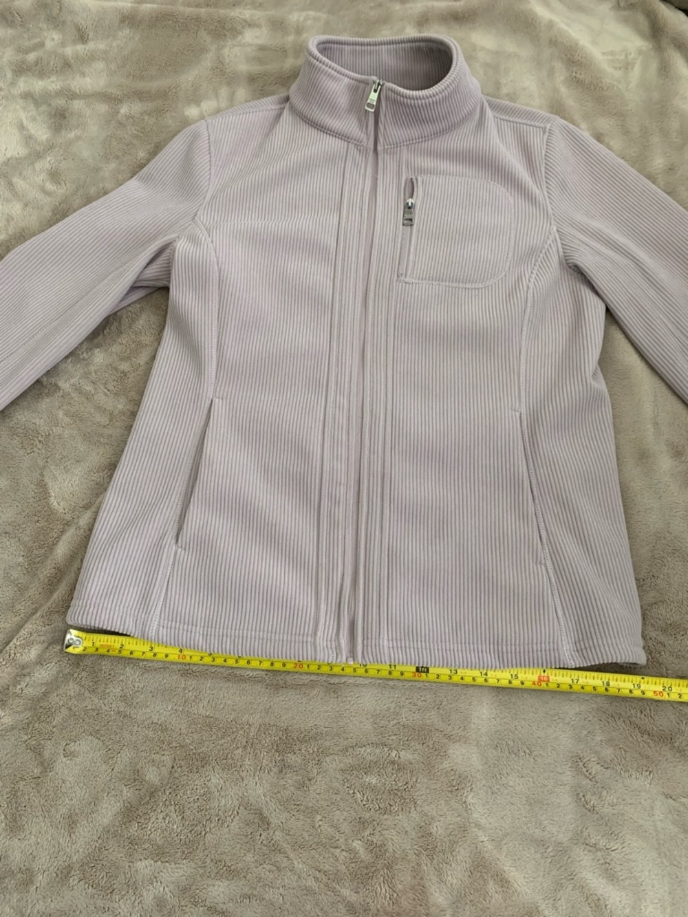 Lightweight Ribbed Zip-Up Jacket in Light Lavenderu - Picture 2 of 6